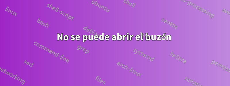 No se puede abrir el buzón