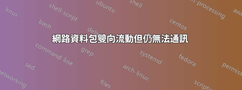 網路資料包雙向流動但仍無法通訊