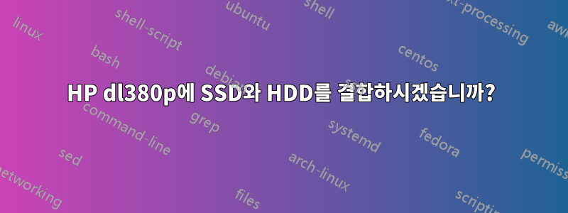 HP dl380p에 SSD와 HDD를 결합하시겠습니까?