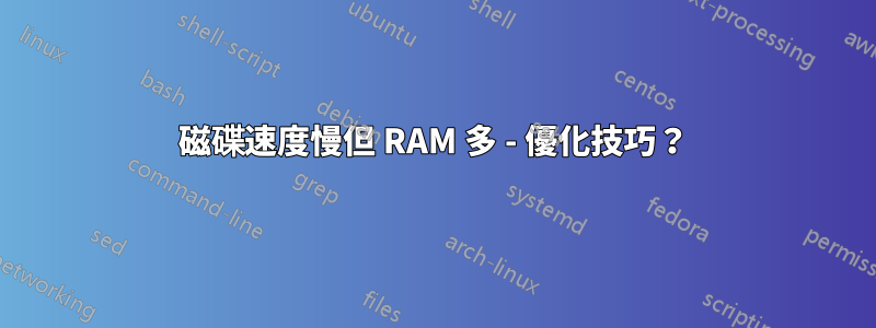 磁碟速度慢但 RAM 多 - 優化技巧？