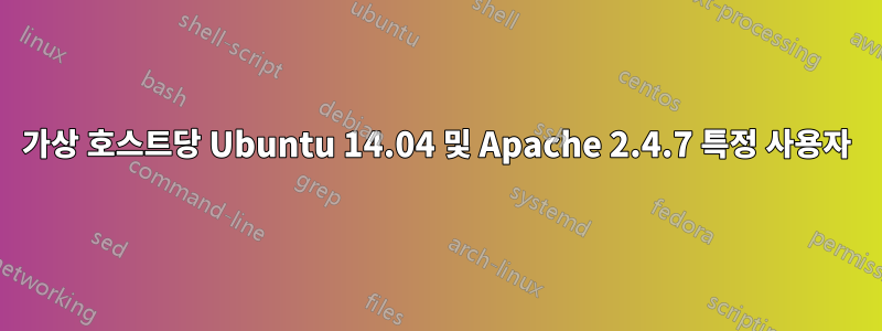 가상 호스트당 Ubuntu 14.04 및 Apache 2.4.7 특정 사용자