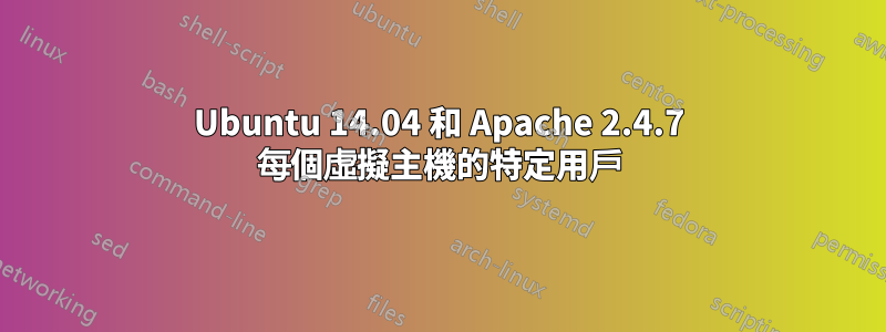 Ubuntu 14.04 和 Apache 2.4.7 每個虛擬主機的特定用戶