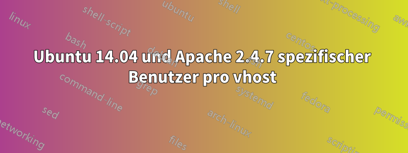 Ubuntu 14.04 und Apache 2.4.7 spezifischer Benutzer pro vhost