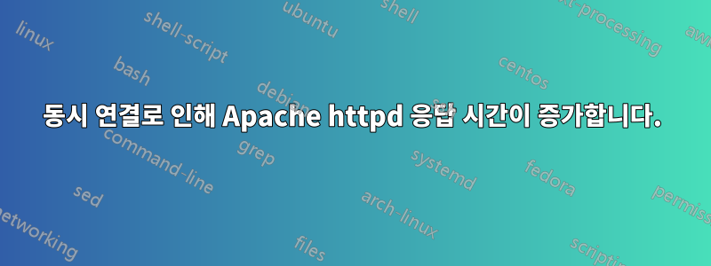 동시 연결로 인해 Apache httpd 응답 시간이 증가합니다.