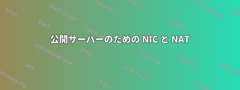 2 公開サーバーのための NIC と NAT