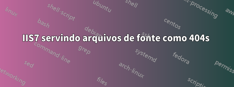 IIS7 servindo arquivos de fonte como 404s