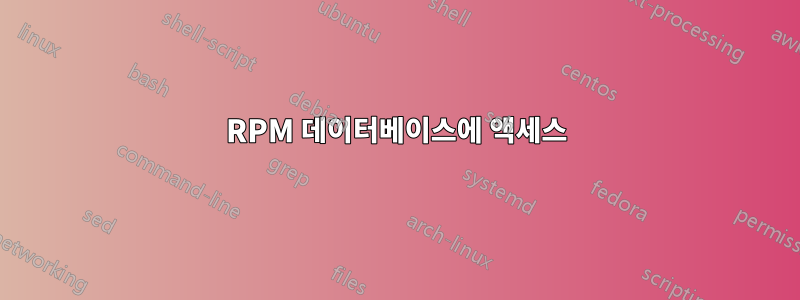 RPM 데이터베이스에 액세스