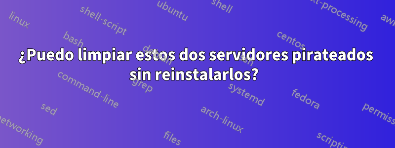 ¿Puedo limpiar estos dos servidores pirateados sin reinstalarlos? 