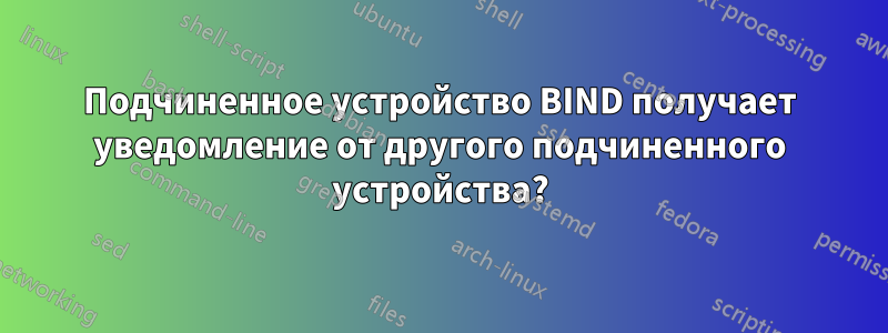 Подчиненное устройство BIND получает уведомление от другого подчиненного устройства?