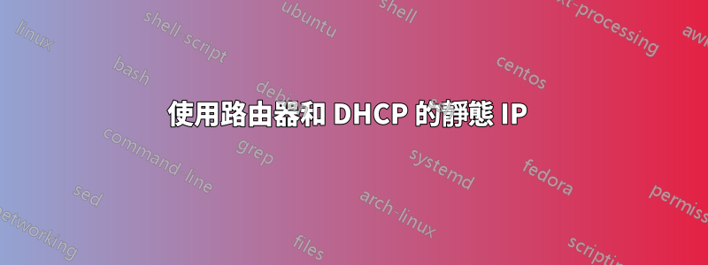 使用路由器和 DHCP 的靜態 IP 