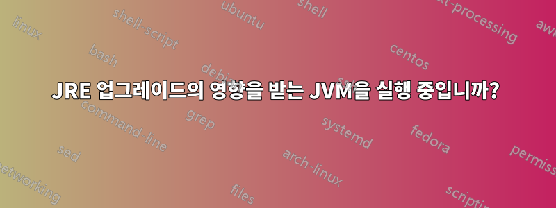 JRE 업그레이드의 영향을 받는 JVM을 실행 중입니까?