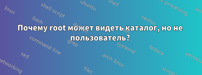 Почему root может видеть каталог, но не пользователь?