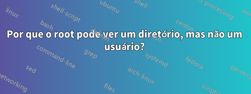 Por que o root pode ver um diretório, mas não um usuário?