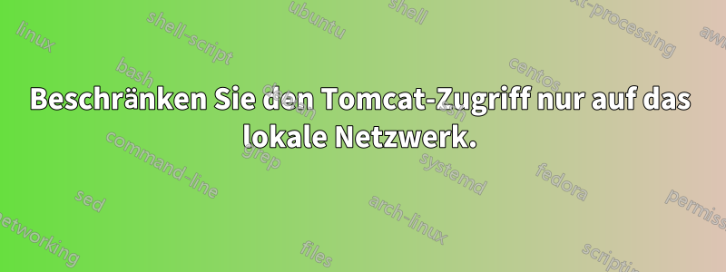 Beschränken Sie den Tomcat-Zugriff nur auf das lokale Netzwerk.
