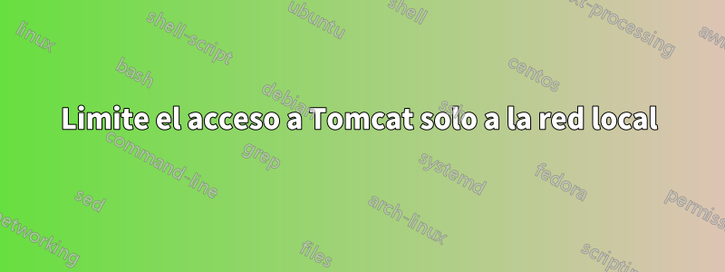 Limite el acceso a Tomcat solo a la red local