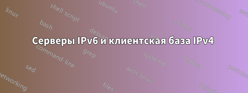 Серверы IPv6 и клиентская база IPv4