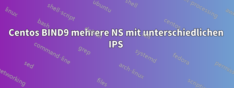 Centos BIND9 mehrere NS mit unterschiedlichen IPS