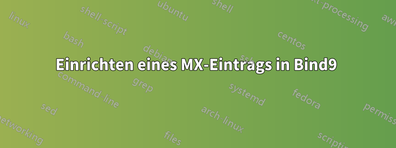 Einrichten eines MX-Eintrags in Bind9