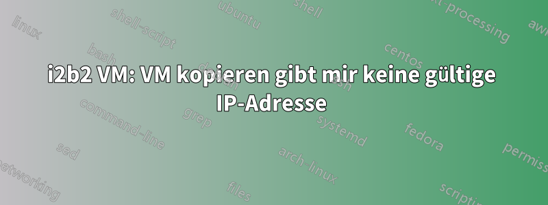 i2b2 VM: VM kopieren gibt mir keine gültige IP-Adresse