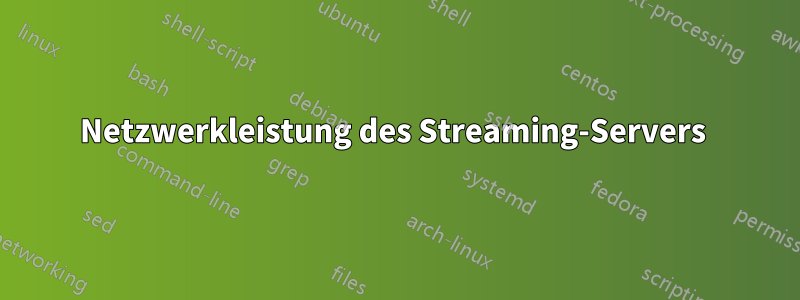 Netzwerkleistung des Streaming-Servers 