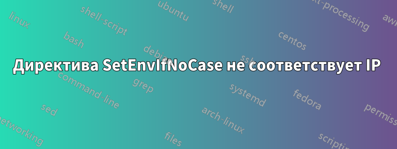 Директива SetEnvIfNoCase не соответствует IP