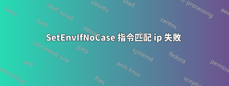 SetEnvIfNoCase 指令匹配 ip 失敗