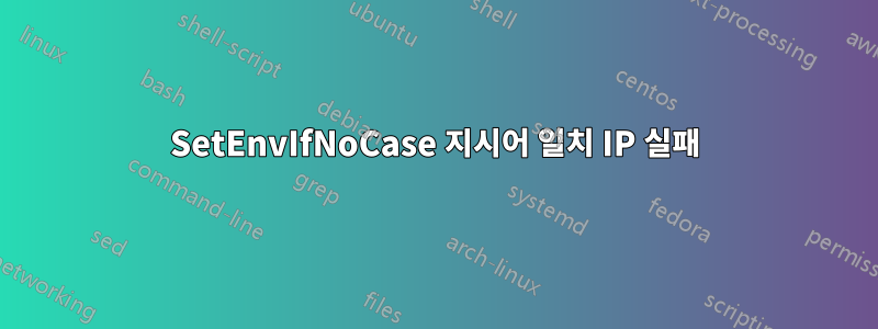 SetEnvIfNoCase 지시어 일치 IP 실패