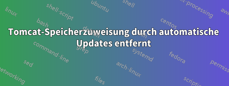 Tomcat-Speicherzuweisung durch automatische Updates entfernt