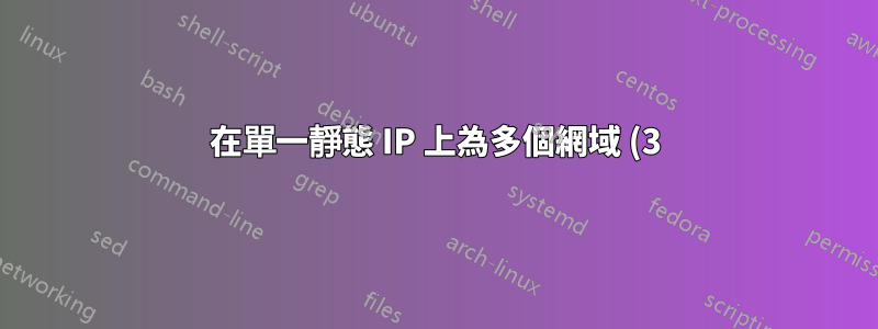 在單一靜態 IP 上為多個網域 (3) DIY VPS 託管
