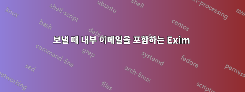 보낼 때 내부 이메일을 포함하는 Exim