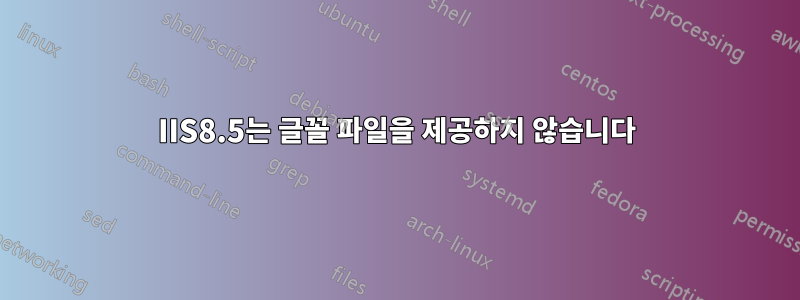 IIS8.5는 글꼴 파일을 제공하지 않습니다
