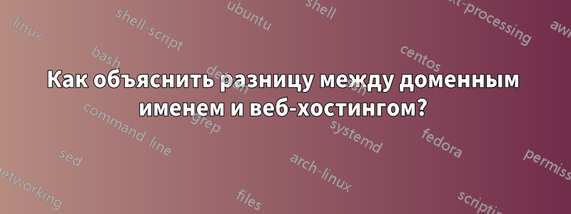 Как объяснить разницу между доменным именем и веб-хостингом?