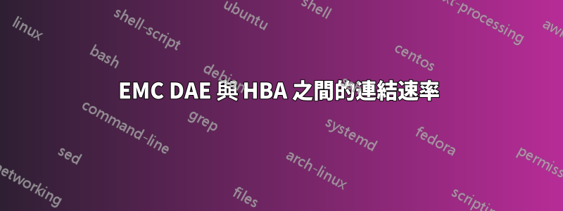 EMC DAE 與 HBA 之間的連結速率