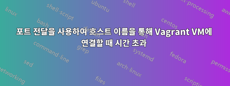 포트 전달을 사용하여 호스트 이름을 통해 Vagrant VM에 연결할 때 시간 초과