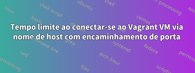 Tempo limite ao conectar-se ao Vagrant VM via nome de host com encaminhamento de porta