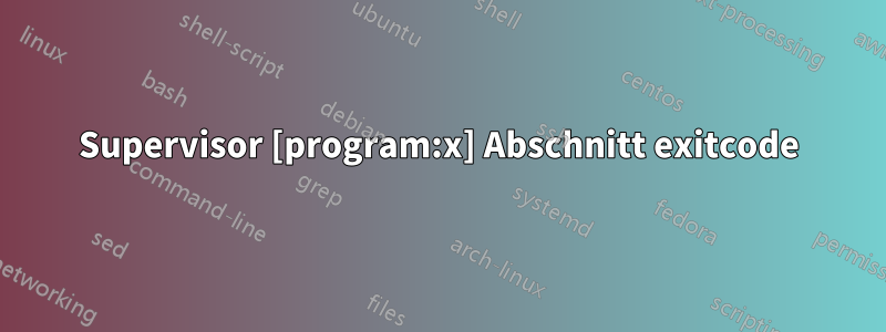 Supervisor [program:x] Abschnitt exitcode