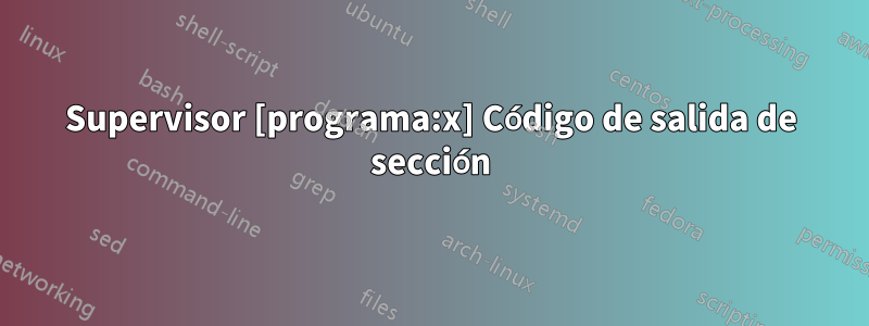 Supervisor [programa:x] Código de salida de sección
