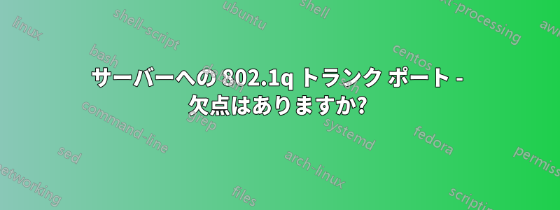 サーバーへの 802.1q トランク ポート - 欠点はありますか?