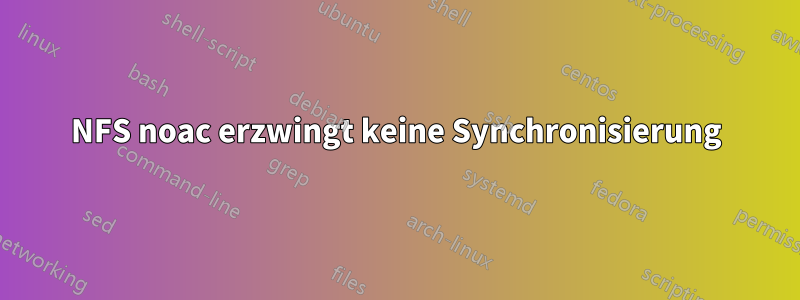 NFS noac erzwingt keine Synchronisierung