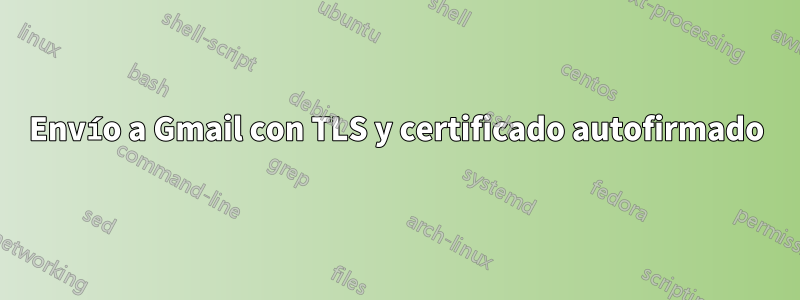 Envío a Gmail con TLS y certificado autofirmado