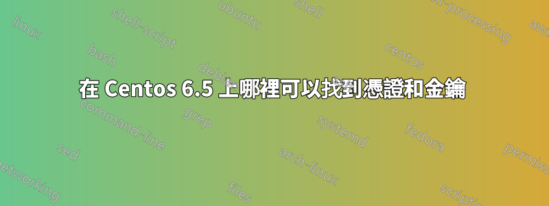 在 Centos 6.5 上哪裡可以找到憑證和金鑰