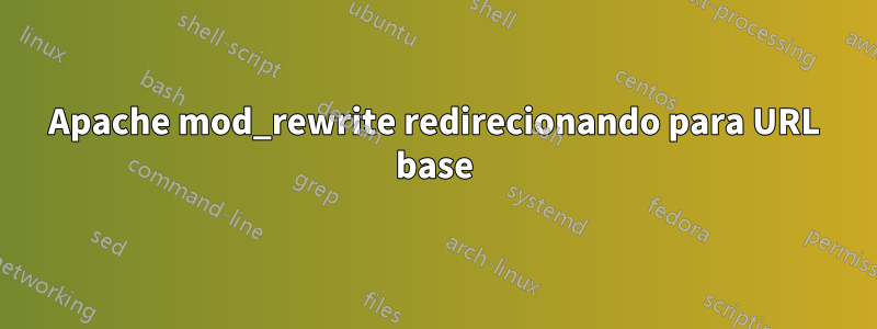 Apache mod_rewrite redirecionando para URL base