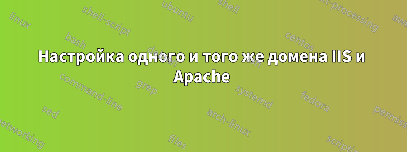 Настройка одного и того же домена IIS и Apache