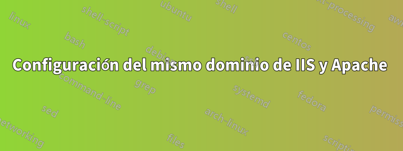 Configuración del mismo dominio de IIS y Apache