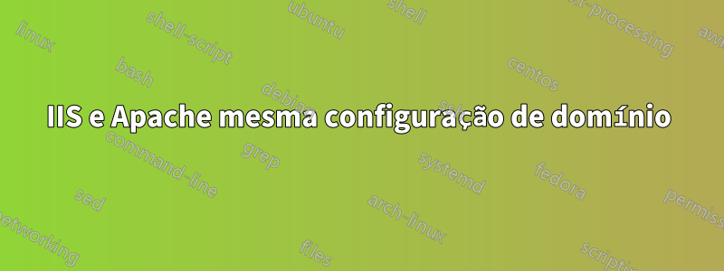 IIS e Apache mesma configuração de domínio