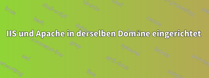 IIS und Apache in derselben Domäne eingerichtet