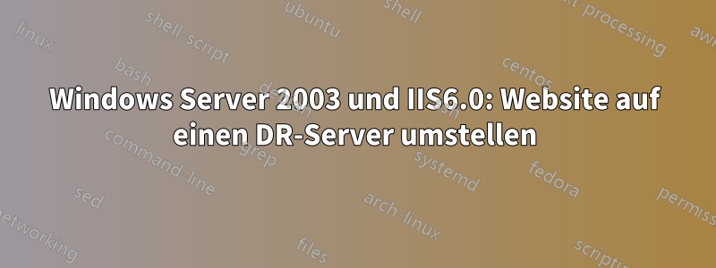 Windows Server 2003 und IIS6.0: Website auf einen DR-Server umstellen