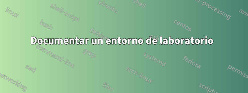 Documentar un entorno de laboratorio 