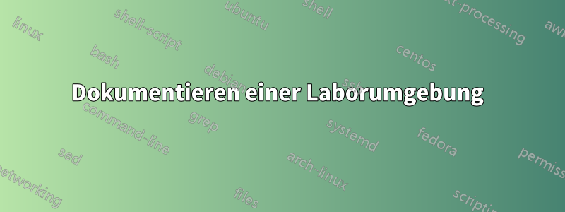 Dokumentieren einer Laborumgebung 