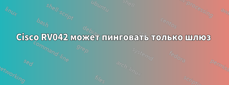Cisco RV042 может пинговать только шлюз